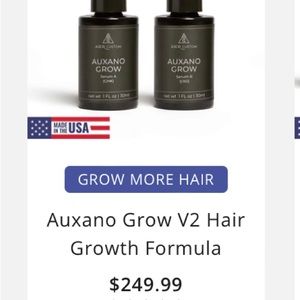 TWO SETS of Aseir Custom Auxano Grow V2 Hair Growth Formula